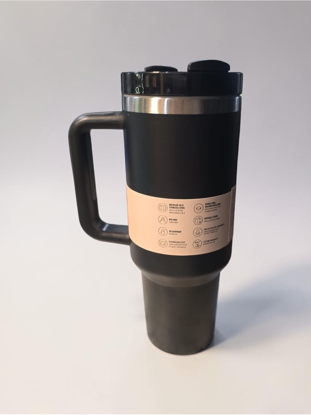 Black solid tumbler